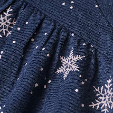 Tunika mit Schneeflocken-Muster, blau, Gr. 98 ALANA