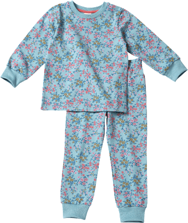 Schlafanzug Pro Climate mit Blumen-Muster, blau, Gr. 98 ALANA