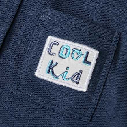 Hemd aus Sweat-Stoff mit Patch, blau, Gr. 104 ALANA