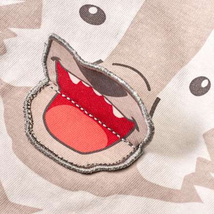 Langarmshirt mit Wolf-Applikation, grün & blau, Gr. 98 ALANA