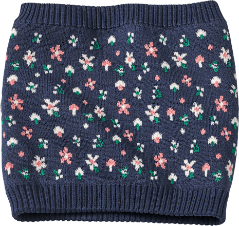 Loop Schal mit Blumen-Muster, blau ALANA