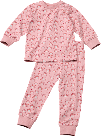 Schlafanzug Pro Climate mit Regenbogen-Muster, rosa, Gr. 110/116 ALANA