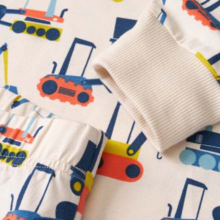 Schlafanzug Pro Climate mit Baustellenfahrzeug-Muster, beige, Gr. 98 ALANA