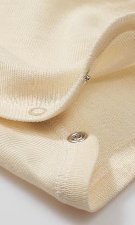 Body Langarm aus Bio-Wolle und Seide, natur, Gr. 50/56 ALANA