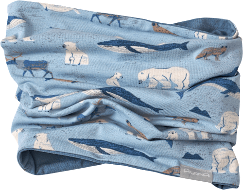 Loop Schal Pro Climate mit Tier-Muster, blau ALANA