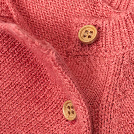 Pullover aus Strick mit Rüschen, rosa, Gr. 92 ALANA