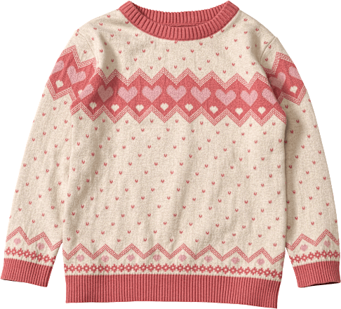 Pullover aus Strick mit Norweger-Muster, beige, Gr. 128 ALANA