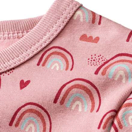 Langarmshirt Pro Climate mit Regenbogen-Muster, rosa, Gr. 92 ALANA