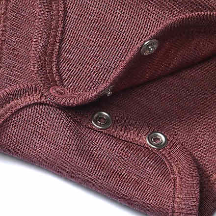 Wickelbody aus Bio-Wolle und Seide, beere, Gr. 62/68 ALANA