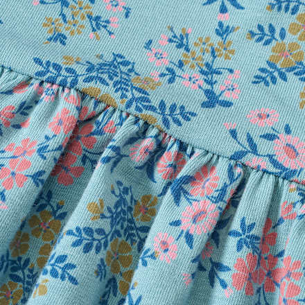 Kleid Pro Climate mit Blumen-Muster, blau, Gr. 110 ALANA