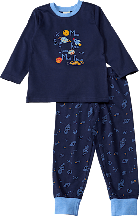 Schlafanzug mit Weltall-Motiv, blau, Gr. 92 ALANA