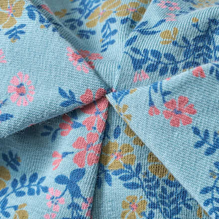 Mütze Pro Climate mit Blumen-Muster, blau, Gr. 52/53 ALANA