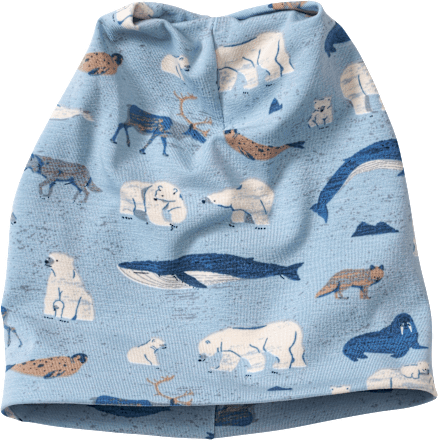 Mütze Pro Climate mit Tier-Muster, blau, Gr. 48/49 ALANA