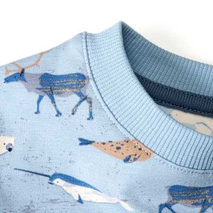 Langarmshirt Pro Climate mit Polartier-Muster, blau, Gr. 92 ALANA