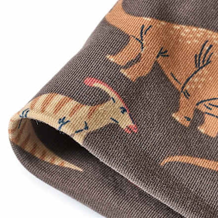 Mütze Pro Climate mit Dino-Muster, grau, Gr. 52/53 ALANA