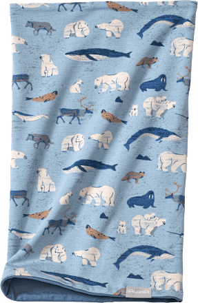 Loop Schal Pro Climate mit Tier-Muster, blau ALANA