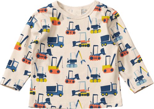 Langarmshirt Pro Climate mit Fahrzeug-Muster, beige, Gr. 80 ALANA
