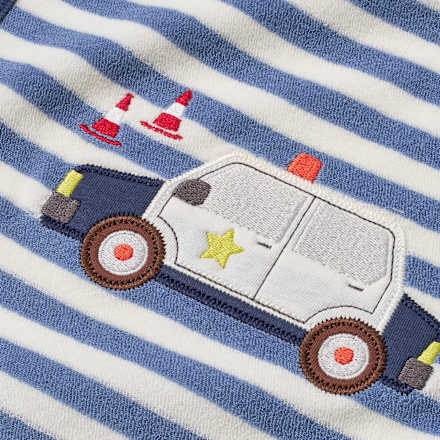 Lätzchen mit Polizeiauto-Applikation, blau ALANA