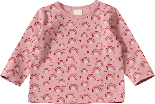 Langarmshirt Pro Climate mit Regenbogen-Muster, rosa, Gr. 80 ALANA