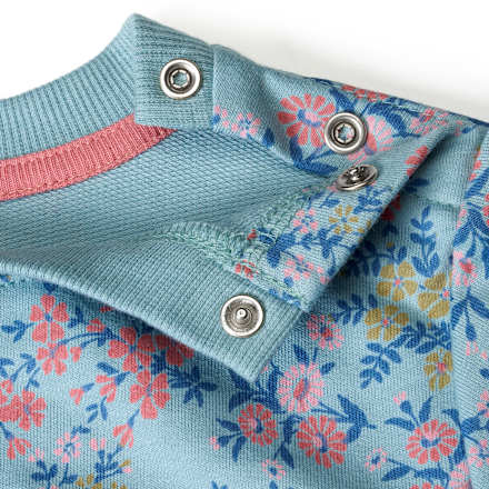 Sweatshirt mit Blumen-Muster, blau, Gr. 74 ALANA