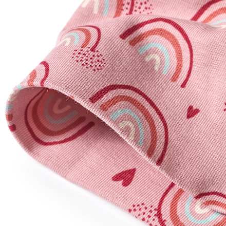 Mütze Pro Climate mit Regenbogen-Muster, rosa, Gr. 52/53 ALANA