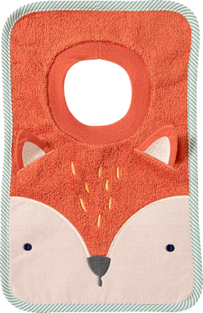 Lätzchen mit beweglicher Fuchs-Applikation, orange ALANA