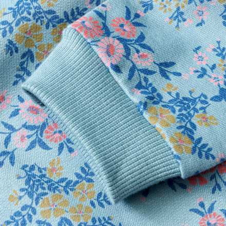 Sweatshirt mit Blumen-Muster, blau, Gr. 116 ALANA