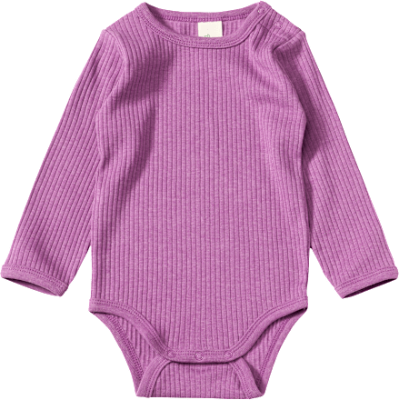 Langarmbody mit Ripp-Struktur, lila, Gr. 98/104 ALANA