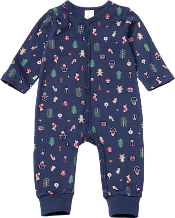 Schlafanzug mit Weihnachts-Muster, blau, Gr. 74/80 ALANA
