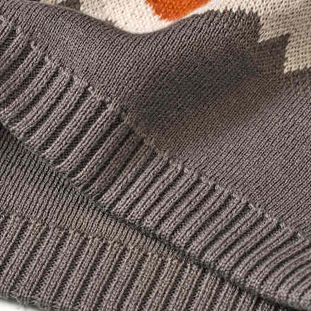 Loop Schal mit Fuchs-Motiv, grau ALANA