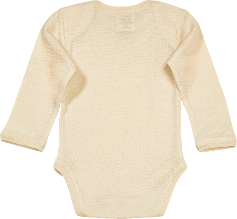 Body Langarm aus Bio-Wolle und Seide, natur, Gr. 62/68 ALANA