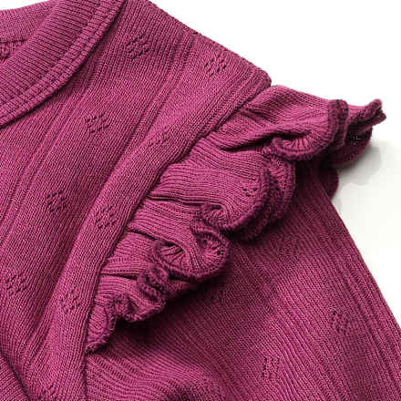 Wickelbody mit Ajour-Struktur, beere, Gr. 50/56 ALANA