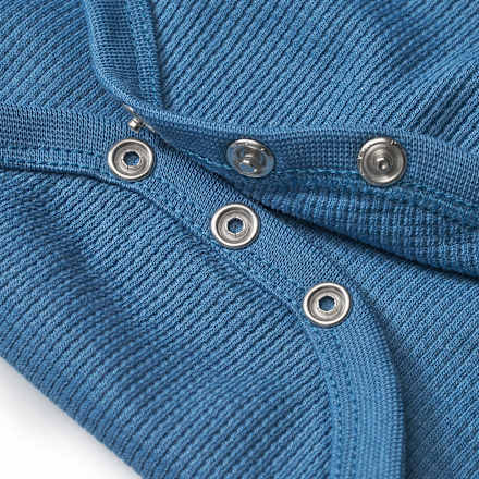 Body Langarm mit Waffel-Struktur, blau, Gr. 74/80 ALANA