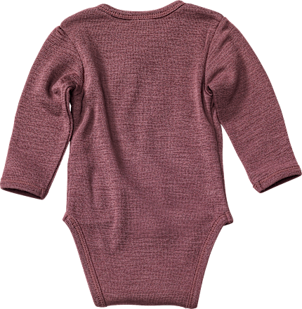 Wickelbody aus Bio-Wolle und Seide, beere, Gr. 62/68 ALANA