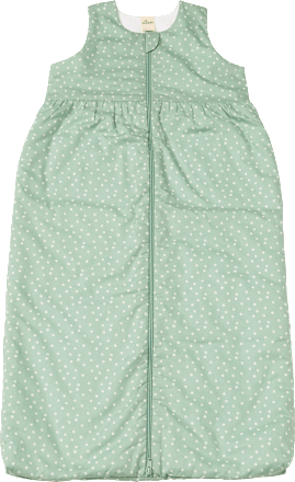 Schlafsack 2 TOG mit Punkten, grün, 80 cm ALANA