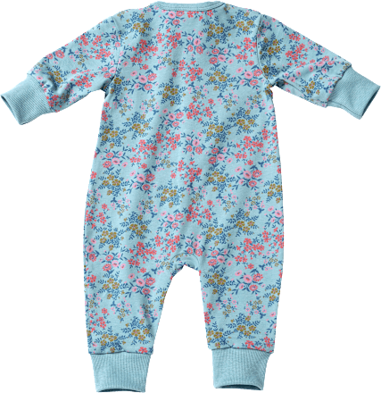 Schlafanzug Pro Climate mit Blumen-Muster, blau, Gr. 62/68 ALANA