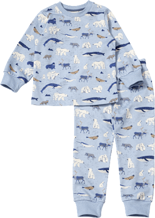 Schlafanzug Pro Climate mit Eisbär-Muster, blau, Gr. 104 ALANA
