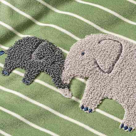 Schlafsack mit Beinen 2 TOG mit Elefanten-Motiv, grün, 110 cm ALANA