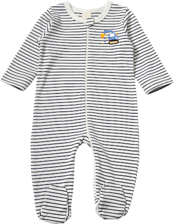 Schlafanzug mit Bagger-Applikation, blau, Gr. 50/56 ALANA