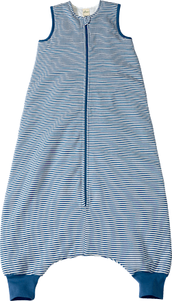 Schlafsack mit Beinen 2 TOG, mit Ringel-Muster, blau, 110 cm ALANA