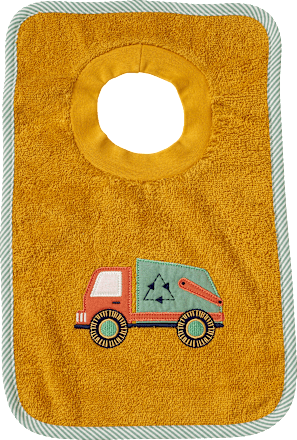 Lätzchen mit Müllwagen-Applikation, gelb ALANA