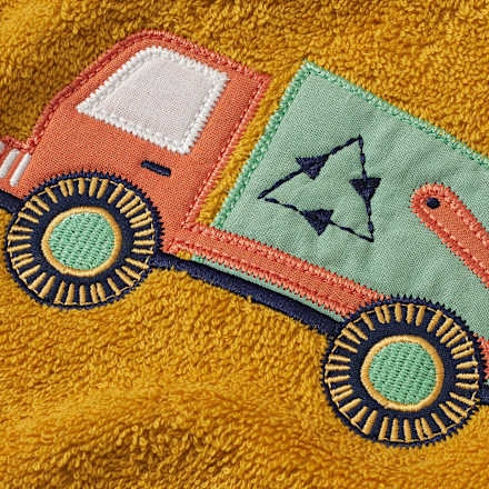 Lätzchen mit Müllwagen-Applikation, gelb ALANA