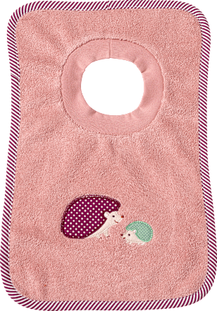 Lätzchen mit Igel-Applikation, rosa ALANA
