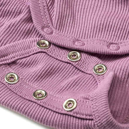 Wickelbody mit Mitwachsfunktion, lila, Gr. 62/68 ALANA