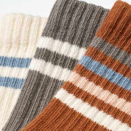 Socken mit Ripp-Struktur, weiß + braun, Gr. 31/33 ALANA