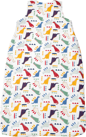 Schlafsack 2 TOG mit Dino-Muster, bunt, 90 cm ALANA
