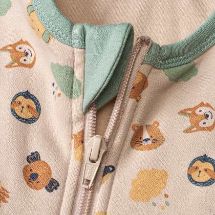 Schlafsack mit Beinen 2 TOG mit Tier-Muster, beige, 110 cm ALANA