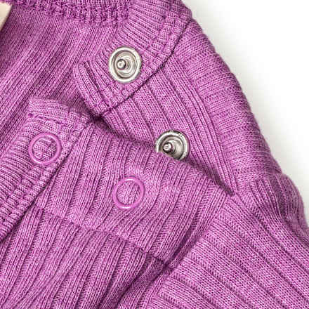 Langarmbody mit Ripp-Struktur, lila, Gr. 74/80 ALANA