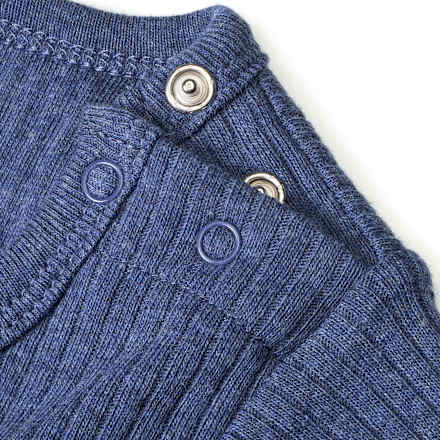 Langarmbody mit Ripp-Struktur, blau, Gr. 98/104 ALANA