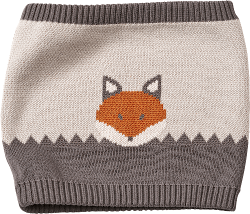 Loop Schal mit Fuchs-Motiv, grau ALANA